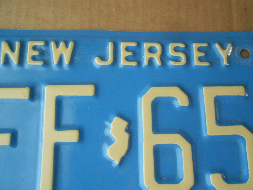 1980's NJ New Jersey ZFF-654 License Plate Pair Garden State