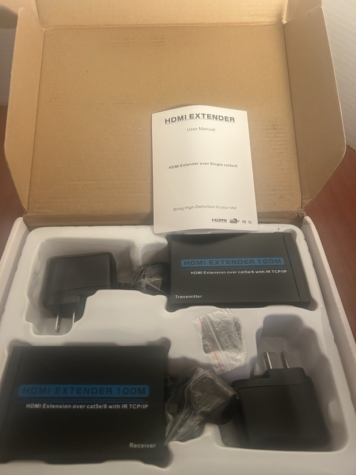 HDMI EXTENDER 60M Transmitter (2) and Receiver