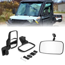 WEISEN Door Mounted Side Mirrors+Center Mirror For Polaris Ranger SP 570 2022-25