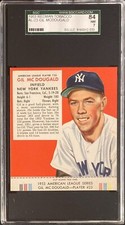 1953 Red Man Tobacco #AL-23 Gil McDougald SGC 84 NM 7