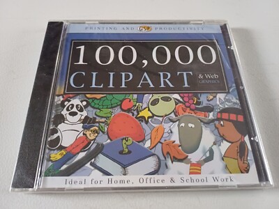 100.000 CLIPART UND WEBGRAFIKEN - PC - CD - ROM - NEU VERSIEGELT 2001 Disc.