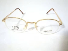 Alfonse Dumont Melrose Eyeglass Frames Gold Tortoise 49-20 135 Lot 50B Vintage