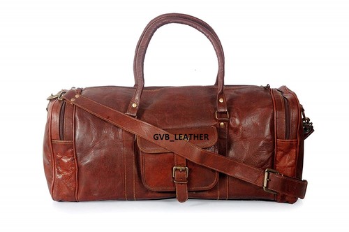 Borsa da uomo in vera pelle con borsone vintage da viaggio palestra weekend n