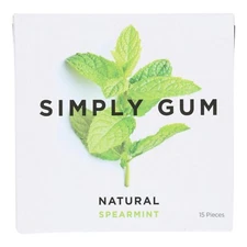 Simply Gum - Gum Spearmint - 15 Count (Pack of 12)