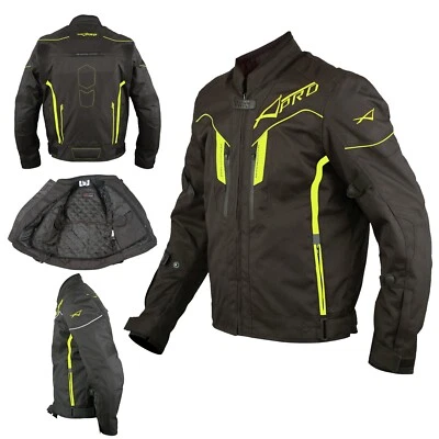 A-PRO Motorcycle Textile Sport Jacket Armour High Visibility CE Motorbike Fluo