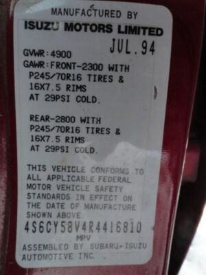 Front Axle 4.10 Ratio 41/10 Teeth GT5 Fits 93-95 ISUZU RODEO
