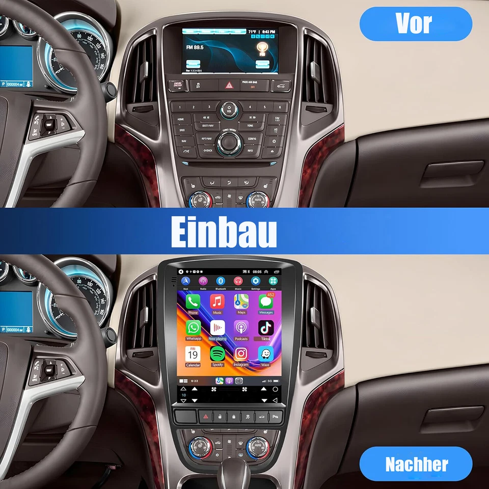 Für Opel Astra J 2010-2014 Android 14 Carplay Autoradio GPS NAVI WiFi FM BT 9.7" - Bild 3 von 4