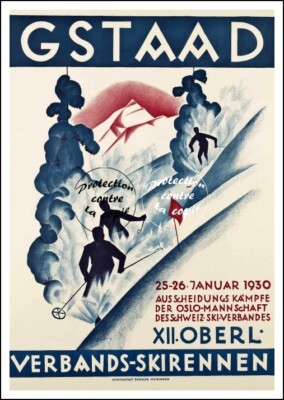 Poster Vintage Ski Jungfrau Bahn Suisse 50x70cm - Affiche De Montagne - PostersAndCo