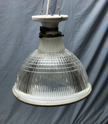 Vintage Industrial Holophane Eames Era Old Factory Ceiling Work