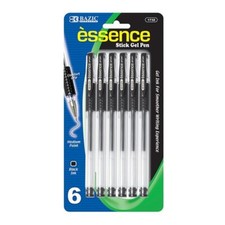 6/PK Classic essence gel pen in black color