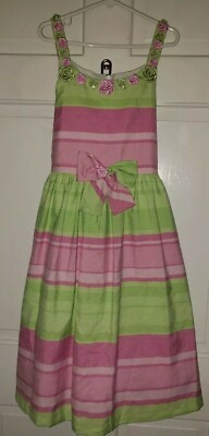 slim fit dress slacks Stripe' Linen Tablecloth in Rose Pink & Avocado Green – Summerill & Bishop main image 1
