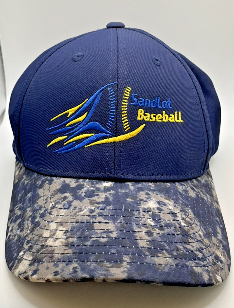 Sandlot Baseball Cap Adjustable Wrapback Hat Navy… - image 1
