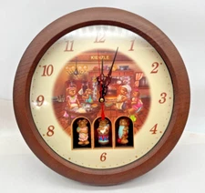 NOS LINDEN Animated Musical Wall Clock Three Bears Theme Vintage Clock (9189)