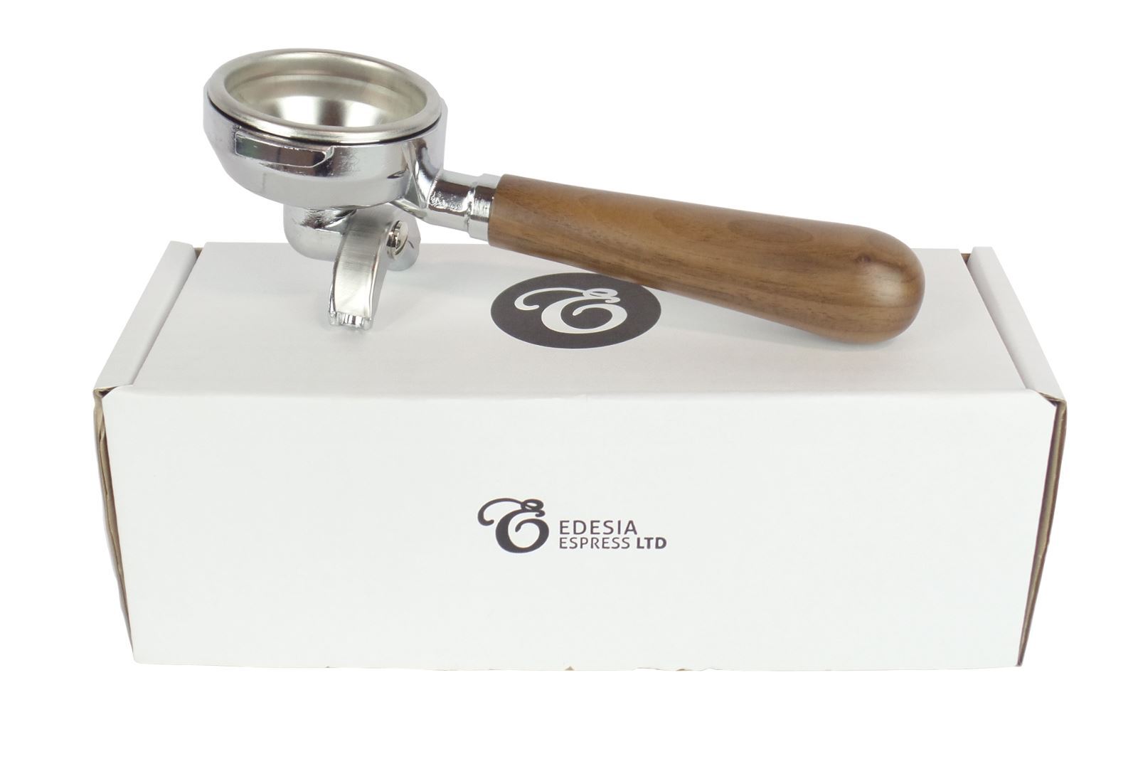 RANCILIO Portafilter Coffee Espresso Machine Walnut Handle - 2 Spout, 14g Basket