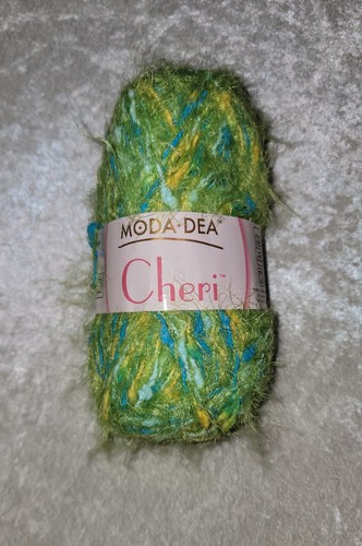 Moda Dea Cheri Yarn Lot of 6 Green Skeins # 9625 Lime Green, Yellow & Blue - Picture 2 of 3