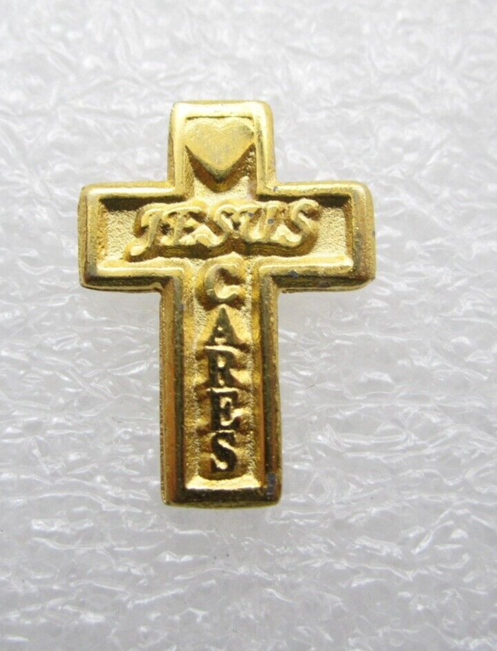 Jesus Cares Christian Lapel Pin (D38)