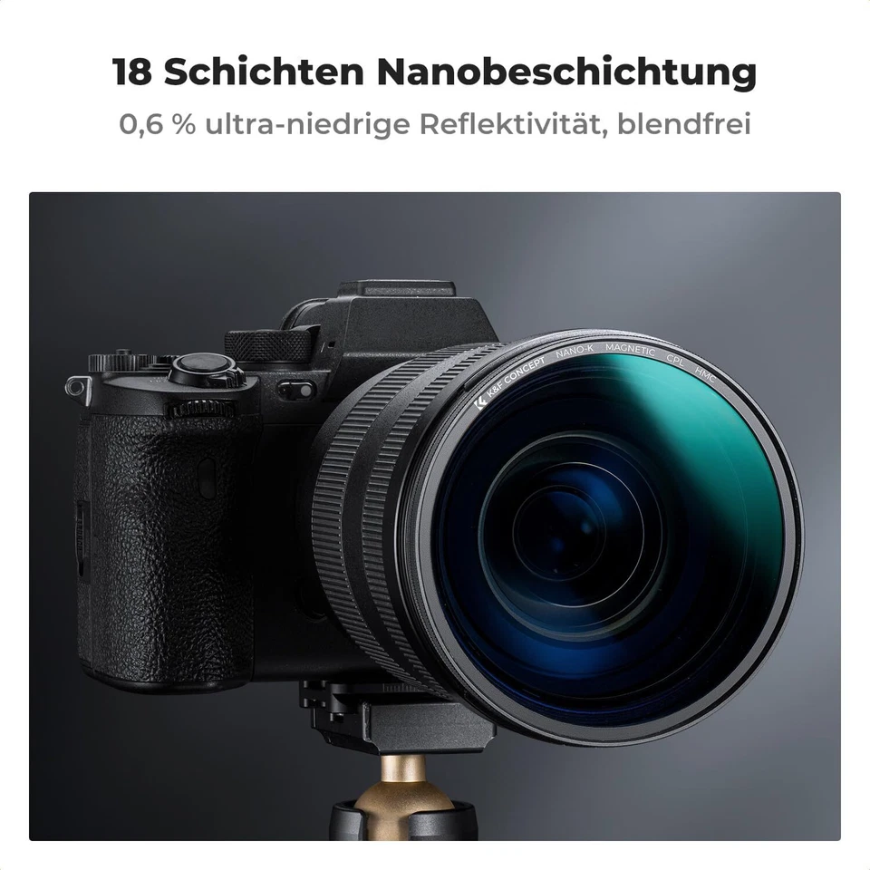 K&F Concept 49-82mm Magnetischer Zirkularer Polfilter CPL Filter Nano-K-Serie - Bild 4 von 4