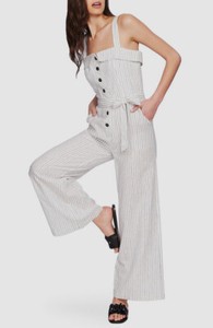 white black striped jumpsuit