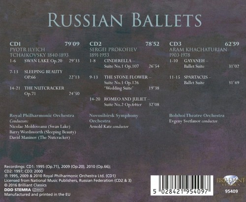 RUSSIAN BALLETS-ROYAL PHILHARMONIC ORCHESTRA/BOLSHOI THEATRE ORCHESTER 3 CD NEW! - Picture 2 of 2