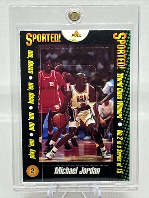 1996 Sported! Pull Tab Card #2 Michael Jordan USA World Class Winners NBA HOF NM