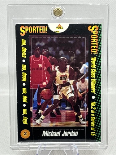 1996 Sported! Pull Tab Card #2 Michael Jordan USA World Class Winners NBA HOF NM