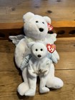Ty Beanie Buddies Teddy Bear Angel Harold Plush Stuffed 15 Inch + Star Baby Lot