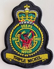 USAF 555th Fighter Squadron Aviano F-16 RAF Lakenheath Ex. Cobra Warrior Patch