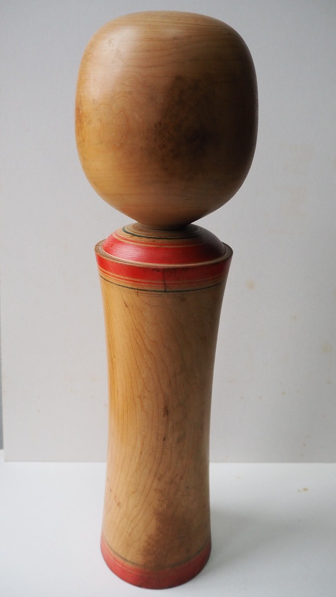 Authentique Poupée Japonaise Kokeshi Naruko Artisanale – Bois – Signée – Années 1950
