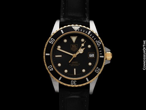 TAG Heuer Professionale 1000 da Uomo Ss & 18K Sub Diver - Mint W/Garanzia - Foto 3 di 10