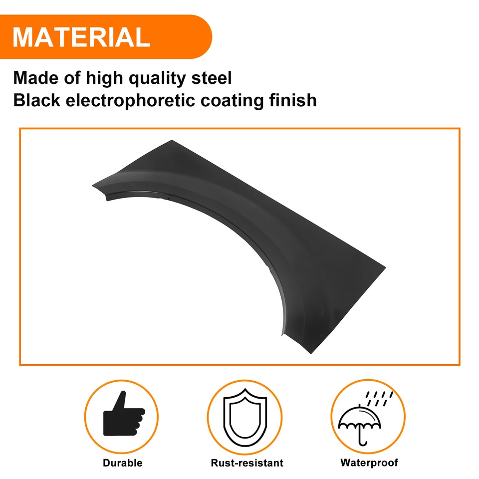 Par de paneles de conexión de reparación de arco de rueda trasera de cama para 99-10 Ford F250 F350 F450 F550 Foto 4 de 4