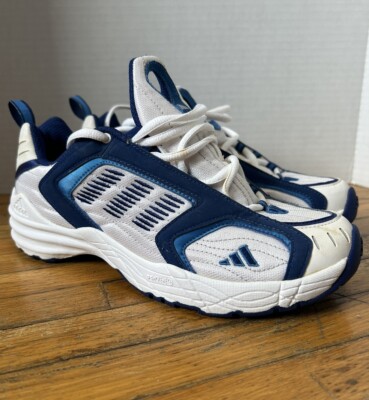 Vintage 2000s Adidas Torsion Irreverent Sport Training Sneakers Size 8 White Y2K