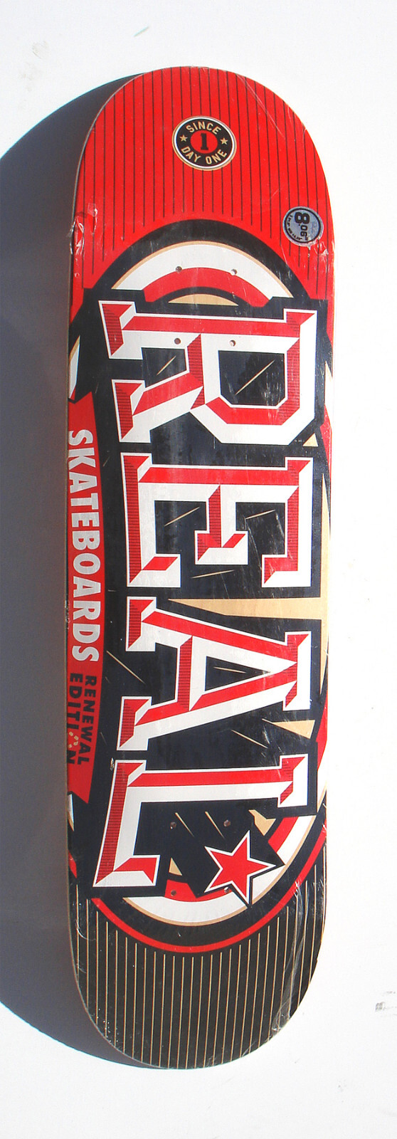 Real Skateboard Deck Red 8.06"