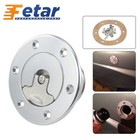 Fuel Gas Tank Filler Door Lid Cap Cover Flush Mount 6bolt Billet Aluminum Silver