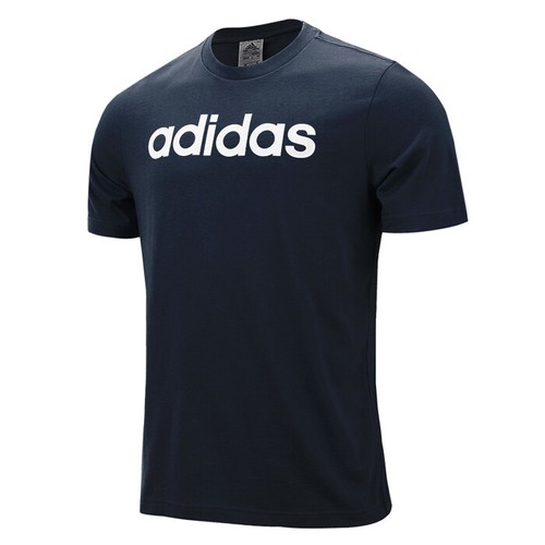 Adidas Mens Linear Logo Cotton Short Sleeve T Shirt Training Gym Tee Top - Picture 4 of 12