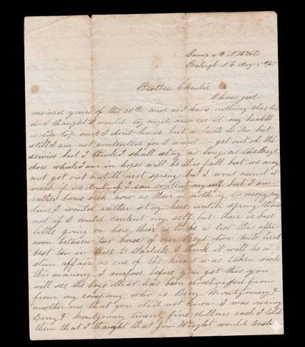 1865 Civil War Letter - 4th NH Infantry Officer & "Battle of the Crater" Veteran