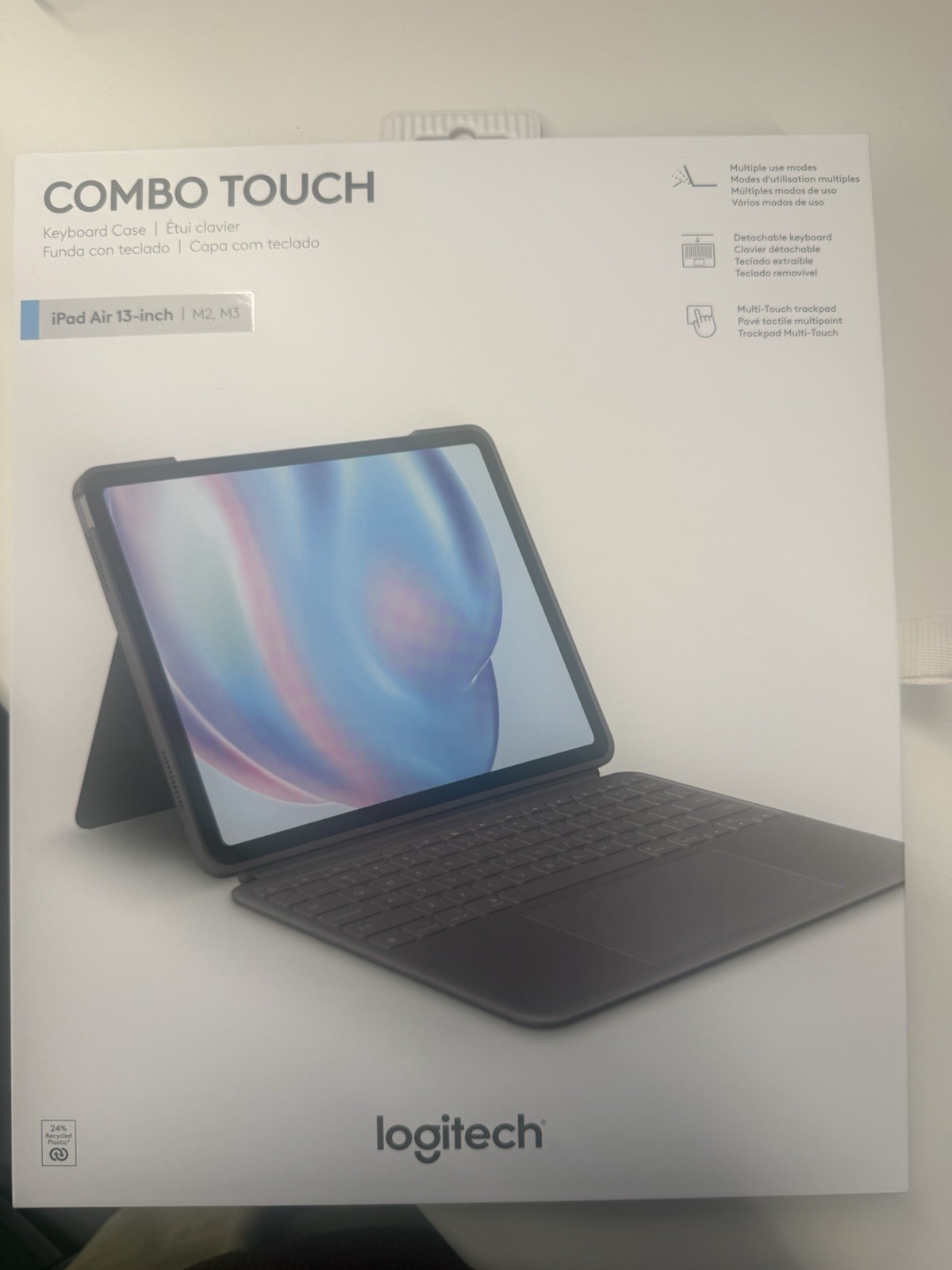 Logitech Combo Touch iPad Air 13-inch (M2) Keyboard Case Detachable w/ Trackpad