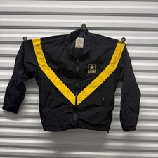 Army PT Jacket APFU Windbreaker Black Gold Small/short USGI 8415-01-623-8622