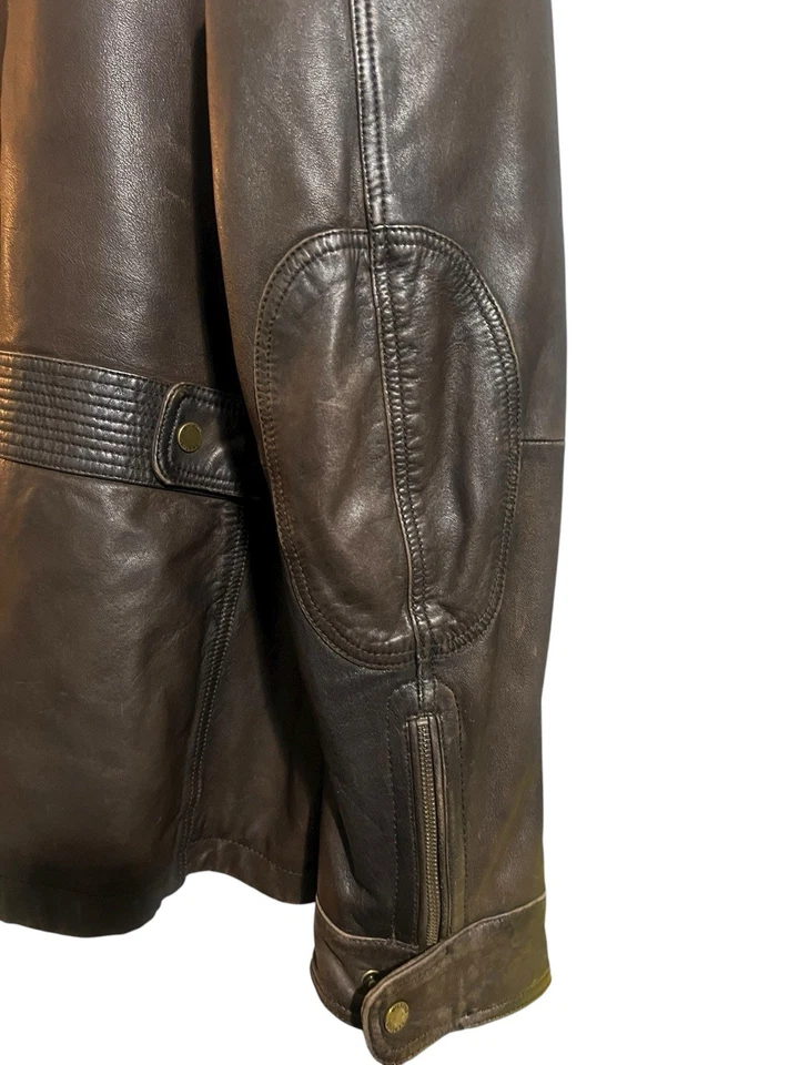 Chaqueta Abrigo Wilson’s Cuero Marrón Utilitario Carga Para Hombre Parche Grande en el Codo Foto 4 de 4