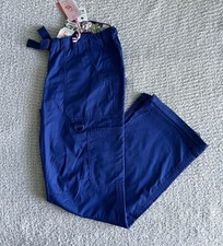 Koi Scrub Pants Women’s Small Regular Galaxy Blue Lindsey Cargo Nursing Medical