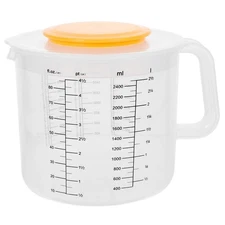 Cabilock Large Measuring Cup, 2.5L Plastic Measure Cups Ounces Grams Millilit...