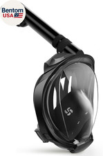 G2 Full Face Snorkel Mask with Latest Dry Top System,Foldable 180 Degree Panoram