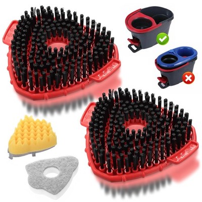 2 Stück Spin Wischmop Ersatzbürsten Köpfe für Vileda Turbo Wischmopp Ersatz, ...