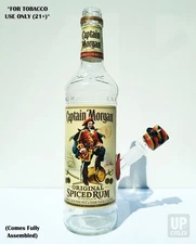 Capt Morgan Tobacco Pipe Pack - Handcrafted Authentic Glass Bottle - Made in USA