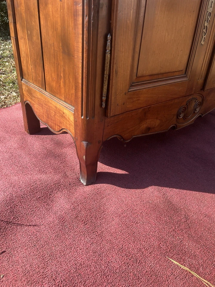 Aparador/buffet alto francés estilo Luis XV nogal regencia siglo XVIII Foto 4 de 4