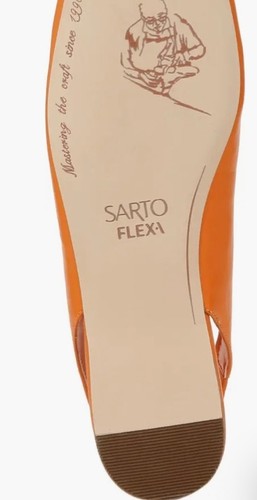 Orange Square Toe NEW Slingback Shoes FRANCO SARTO - Picture 6 of 6