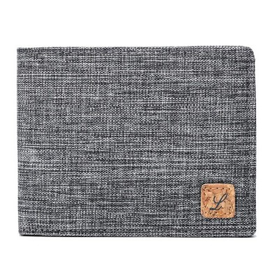 Mens Minimalist Slim Fabric Wallet Bifold RFID Blocking Thin Small Front Pock...