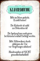 Holzschild 18X12 Cm Klo Ordnung Die KlobüRste Warnschild Hinweisschild Deko Gesc
