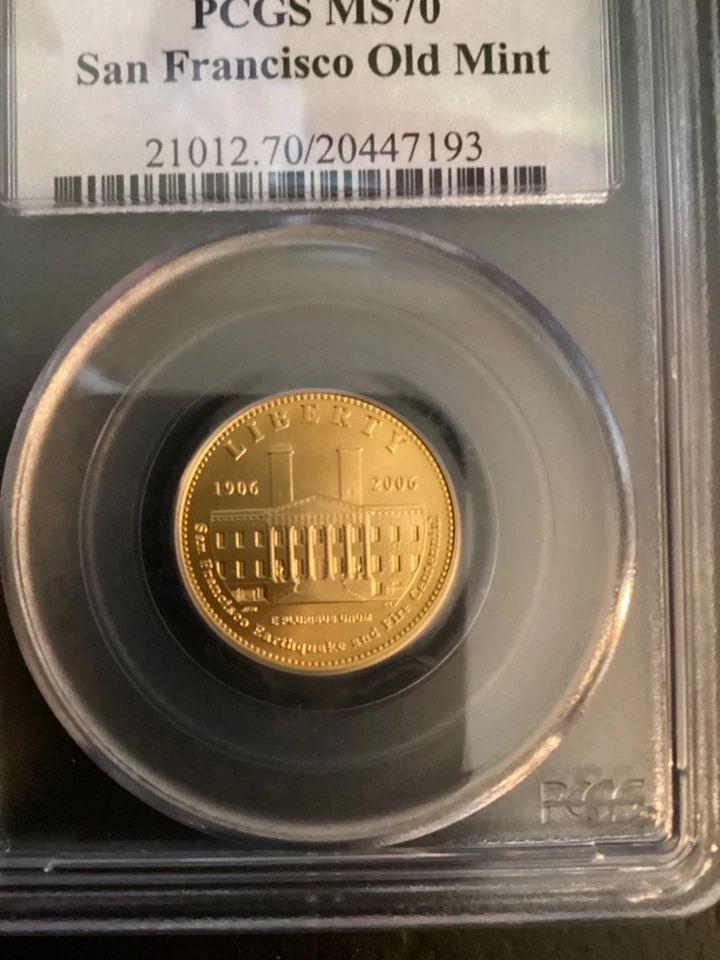 Perfect 2006-S San Francisco Old Mint $5 Gold Unc. PCGS  MS70 and Bonus Coin! ⭐️ - Image 2 of 4