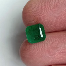 1.28 Ct Natural Zambia Emerald Octagon Cut 6.2x6.1 mm Loose Gemstone For Jewelry