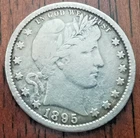 1895-O Barber Quarter F or Better New Orlean 90% Silver has not been cleaned